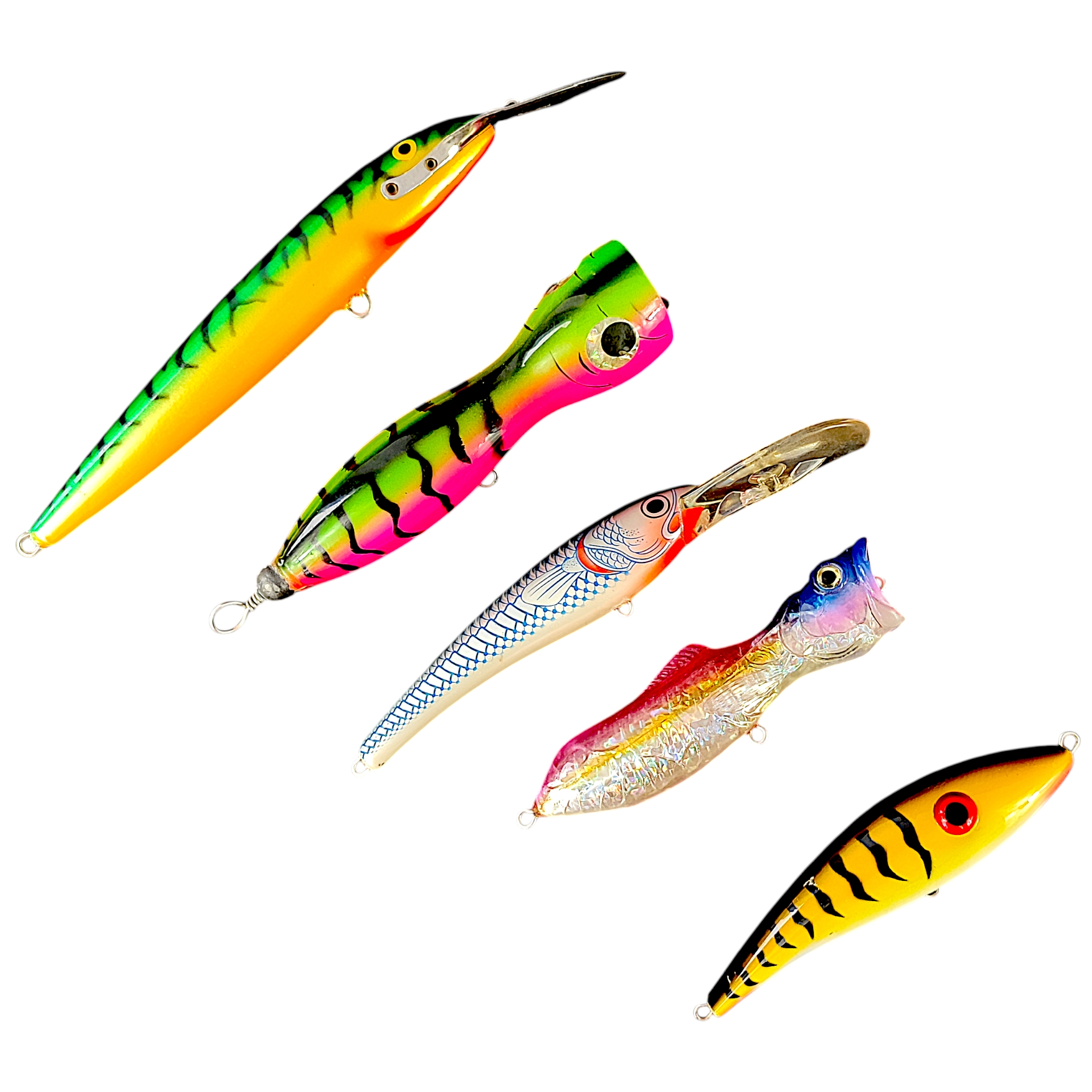 Acheter Lot de 5 grands leurres de pêche au gros. État correct - 40,00 € Lot de 5 grands leurres de pêche au gros. État correct - reconditionné disponible sur Label Emmaüs